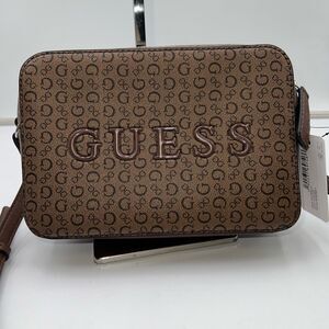 Guess Coated Canvas Signature Camera Bag Crossbody NWT